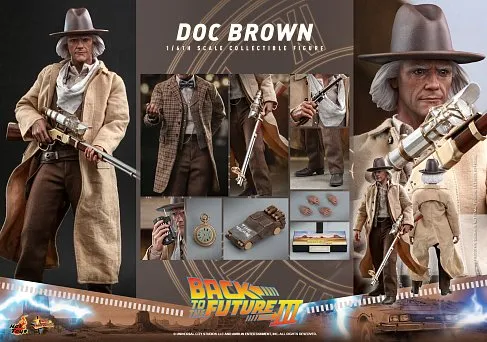 Фигурка Док Браун — Hot Toys MMS617 BttF3 Doc Brown 1/6 Figure