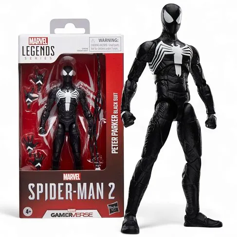 Фигурка Spider-Man 2 Peter Parker Black Suit — Hasbro Gamerverse Figure