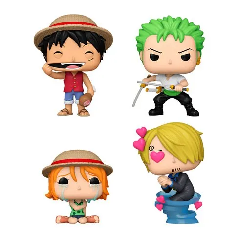 Фигурки One Piece Monkey Luffy Roronoa Zoro Nami Sanji 4-pack — Funko Pop! Vinyl Exclusive