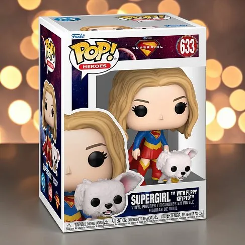 Фигурка Supergirl with Puppy Krypto — Funko Pop Vinyl 633
