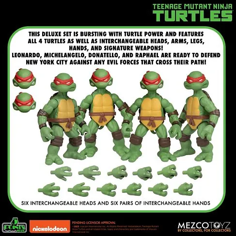 Фигурки Черепашки-Ниндзя — Mezco 5 Points TMNT Deluxe Set