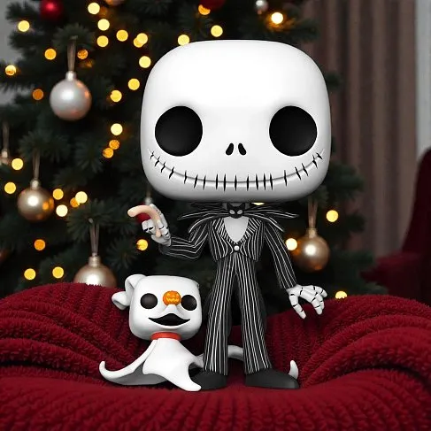 Фигурка Jack Skellington w Zero — Nightmare Before Christmas 10 Inch Funko Pop! Vinyl 809