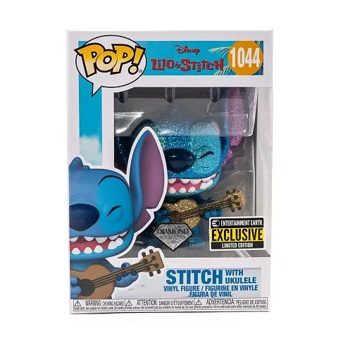 Фигурка Stitch w Ukulele Diamond Glitter — Lilo Stitch Funko Pop! EE Exclusive