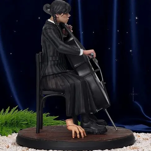 Фигурка Уэнсдей SD Toys Wednesday With Cello And Thing PVC Statue 
