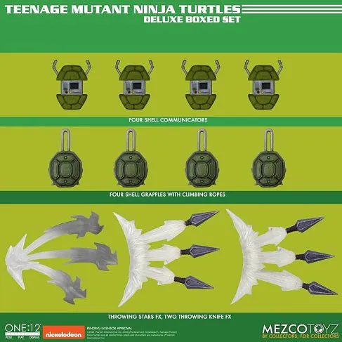 Фигурки Черепашки Ниндзя — Mezco One 12 Collective TMNT Deluxe Boxed Set
