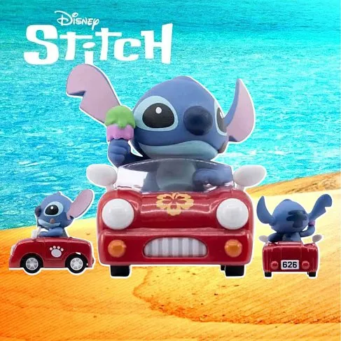Фигурка Stitch Pull-back Car — Yume Toys Zoom Hero Lilo & Stitch Красная машина