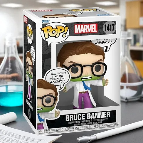 Фигурка Hulk Bruce Banner Dont Make me Angry — Marvel Funko Pop! Vinyl 1417