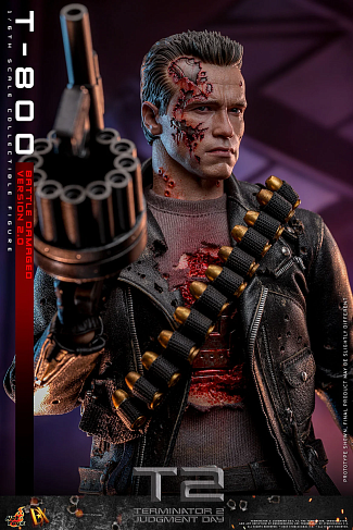 Фигурка Terminator 2 DX46 — Hot Toys Battle Damaged T-800V2 1/6