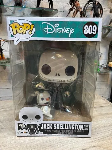 Фигурка Jack Skellington w Zero — Nightmare Before Christmas 10 Inch Funko Pop! Vinyl 809 BD