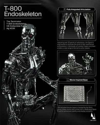 Фигурка Terminator Endoskeleton T-800 — Inart AgA036 1/6 Collectible Figure