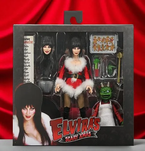 Фигурка Elvira Very Scary X-Mas Ver — Neca Clothed Deluxe Figure