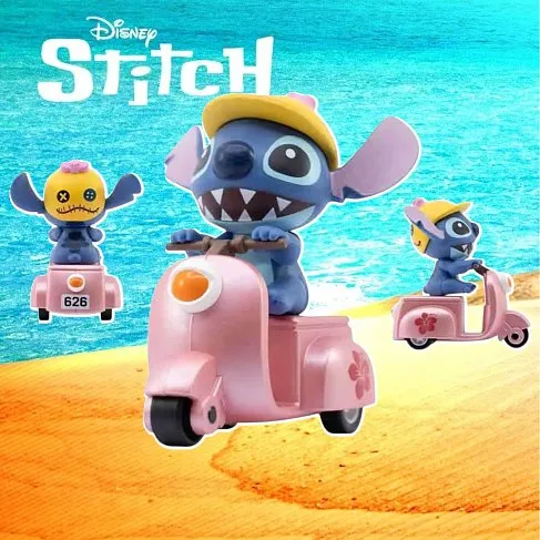 Фигурка Stitch Pull-back Car — Yume Toys Zoom Hero Lilo & Stitch Розовый скутер