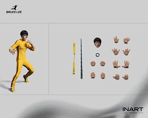 Фигурка Брюс Ли — Inart GyA036 Bruce Lee Yellow Jumpsuit 1/12