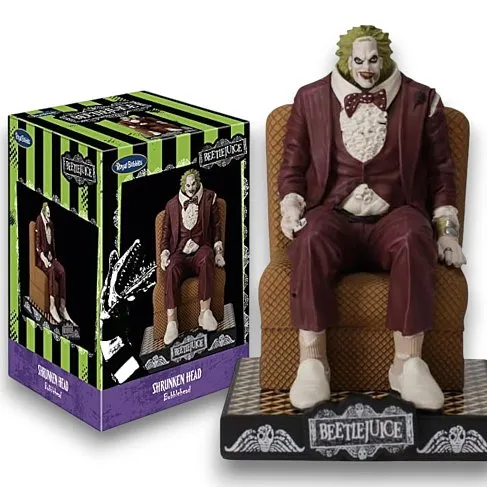 Башкотряс Beetlejuice Shrunken Head Bobblehead — Royal Bobblehead