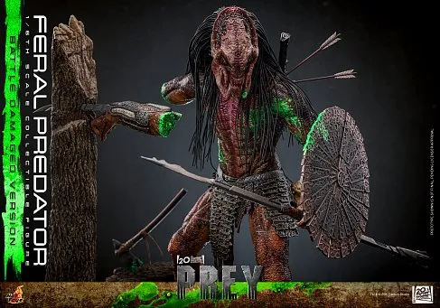 Фигурка Хищник Feral Predator Battle Damaged Version — Hot Toys TMS173 Prey 1/6