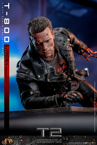 Фигурка Terminator 2 DX46 — Hot Toys Battle Damaged T-800V2 1/6