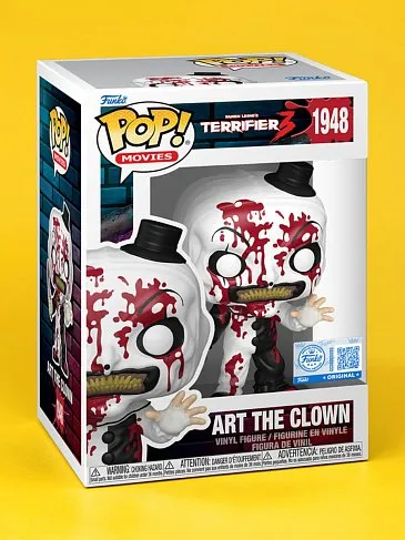 Фигурка Terrifier Art the Clown (BD) w BLKLT Chase — Funko Pop! Vinyl 1948