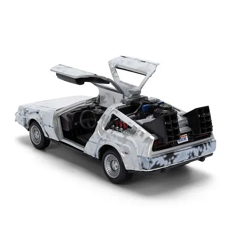Модель ДеЛориан — Back to the Future 40th Anniversary Delorean Frost Effect 1/32 Die-cast Model Van Box Limited Edition