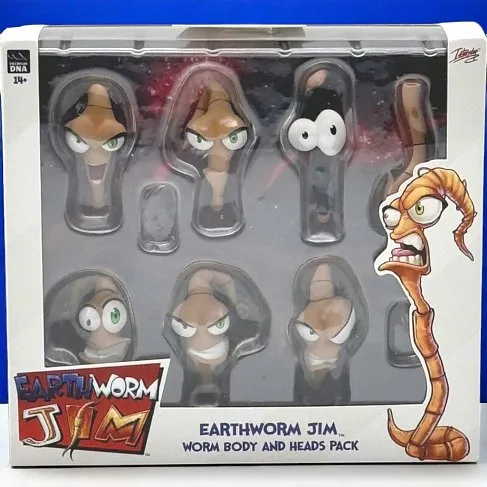 Фигурка Червяк Джим — Earthworm Jim and Snot Set