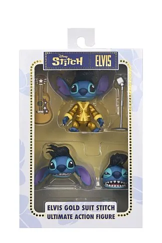 Фигурка Gold Suit Elvis Stitch Ultimate — Neca Disney Lilo & Stitch Figure