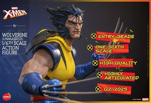 Фигурка X-Men Wolverine Unmasked — Hot Toys HONO Studio HS06 1/6