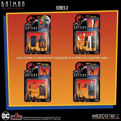 Фигурки Бэтмен — Mezco Toyz 5 Points Batman Animated Deluxe Set Series 2