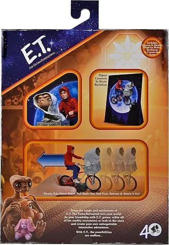 Фигурка Инопланетянин — Neca 40th Anniversary ET Elliott on Bicycle Ultimate