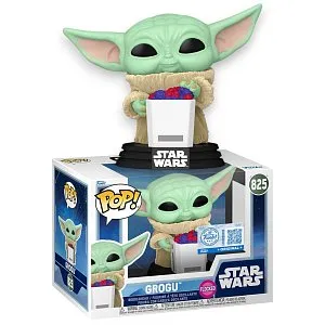 Фигурка Grogu Flocked Exc — Funko Pop! Bobble Star Wars Mandalorian and Grogu Vinyl 825