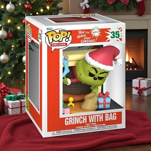 Фигурка Grinch w Bag Deluxe — How Grinch Stole Christmas Funko Pop! Vinyl 35