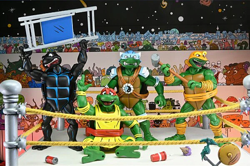 Фигурки Stump Wrestling 4-pack — Neca Teenage Mutant Ninja Turtles Archie Comics