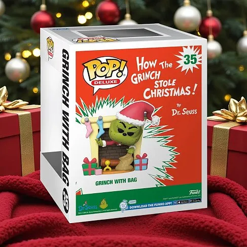Фигурка Grinch w Bag Deluxe — How Grinch Stole Christmas Funko Pop! Vinyl 35