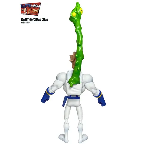 Фигурка Червяк Джим — Earthworm Jim and Snot Action Figure