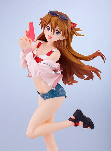 Фигурка Rebuild of Evangelion Asuka Beach Queens — Goodsmile Pop Up Parade L