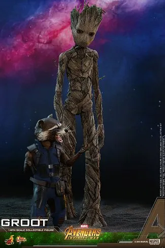 Фигурки Грута и Ракеты — Hot Toys Avengers Infinity War 1/6 Groot Rocket