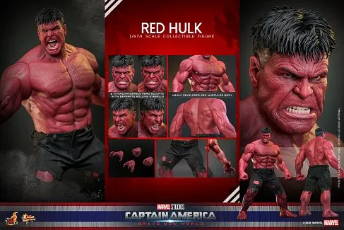 Фигурка Red Hulk — Hot Toys MMS797 Captain America Brave New World 1/6