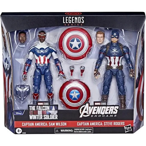 Фигурка Captain America 2-Pack Steve Rogers and Sam Wilson MCU — Hasbro Marvel Legends
