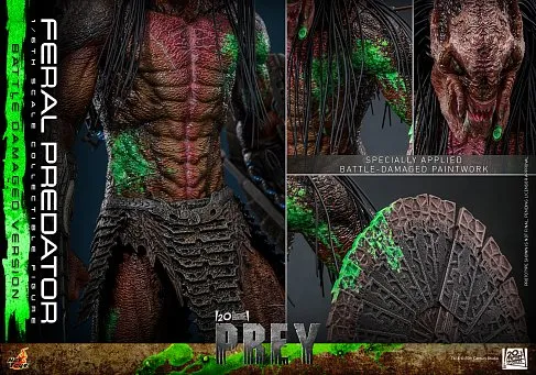 Фигурка Хищник Feral Predator Battle Damaged Version — Hot Toys TMS173 Prey 1/6