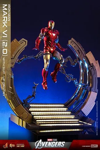 Фигурка Iron Man Mark VI 2.0 — Hot Toys MMS687D53 Avengers w Suit-Up Gantry Set 1/6