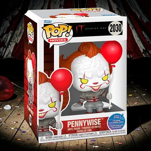 Фигурка IT Chapter One Pennywise with Balloon Shelf Sitter — Funko Pop! Vinyl 2030