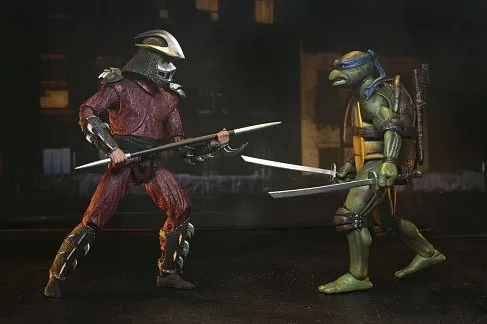 Фигурки Roof Top Battle Shredder vs Leo 2-pack — Neca Teenage Mutant Ninja Turtles 1990
