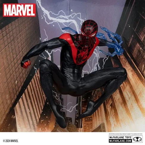 Фигурка Miles Morales Spider-Man №1 — McFarlane Toys 1/10 Posed Figure w Scene