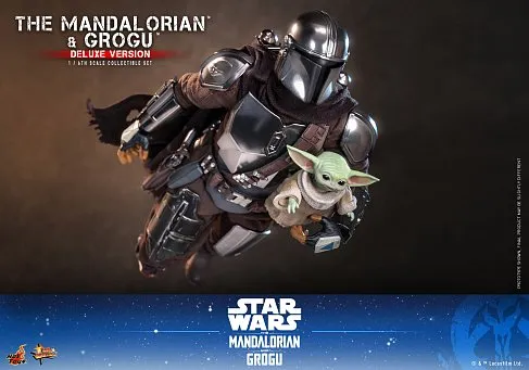 Фигурки Мандалорец и Грогу — Hot Toys MMS872 The Mandalorian and Grogu 1/6 Deluxe