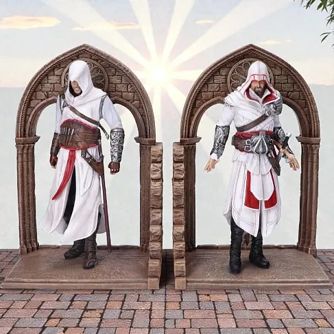 Статуэтка Altair and Ezio — Nemesis Now Assassins Creed Bookends