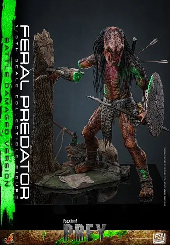 Фигурка Хищник Feral Predator Battle Damaged Version — Hot Toys TMS173 Prey 1/6