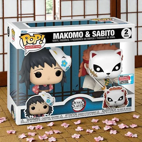 Фигурка Demon Slayer Makomo & Sabito NYCC23 Exc — Funko Pop! Vinyl 2-pack