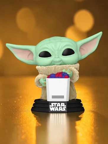 Фигурка Grogu Flocked Exc — Funko Pop! Bobble Star Wars Mandalorian and Grogu Vinyl 825