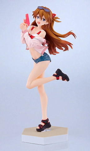 Фигурка Rebuild of Evangelion Asuka Beach Queens — Goodsmile Pop Up Parade L