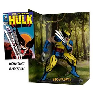 Фигурка Wolverine by Todd McFarlane Incredible Hulk 340 — McFarlane Toys 1/6 Posed Figure w Scene Platinum