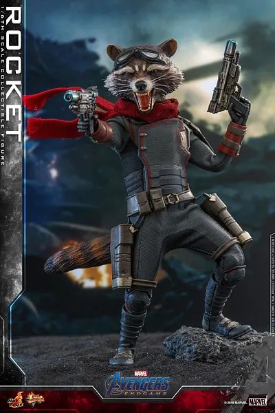 Фигурка Енот Ракета — Hot Toys MMS548 Avengers Endgame Rocket 1/6