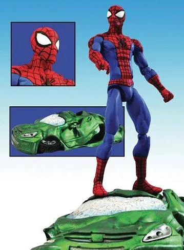 Фигурка Человека-Паука — Marvel Select Spider-Man with Crushed Car Base